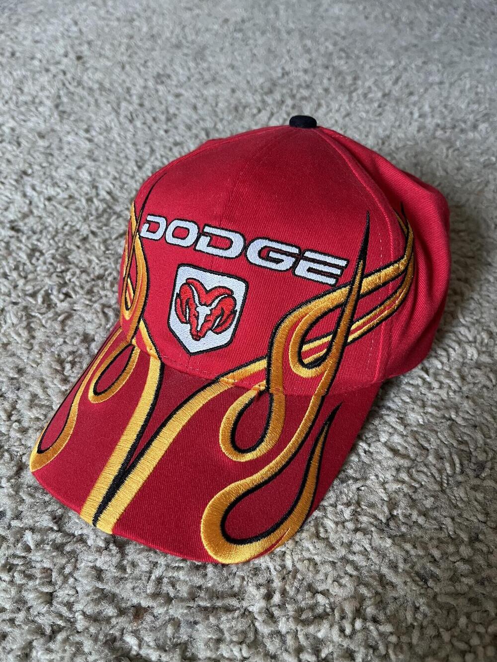 Dodge Speedway Blues Vintage Red Flame Baseball Cap Hat